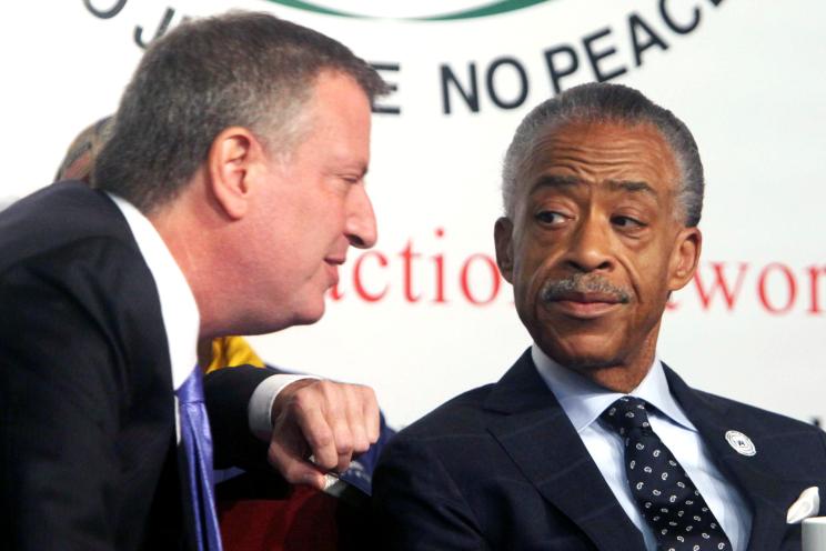 Bill de Blasio, here with the Rev. Al Sharpton this month, got relatively little scrutiny as the press focused on Anthony Weiner.