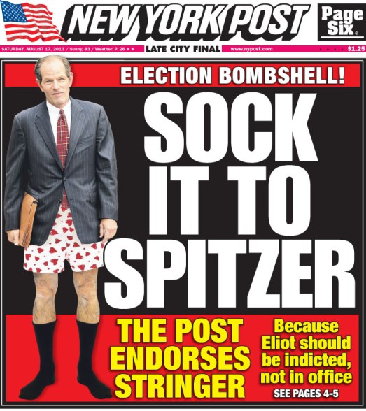 Eliot Spitzer, New York Post, Sock it To Spitzer