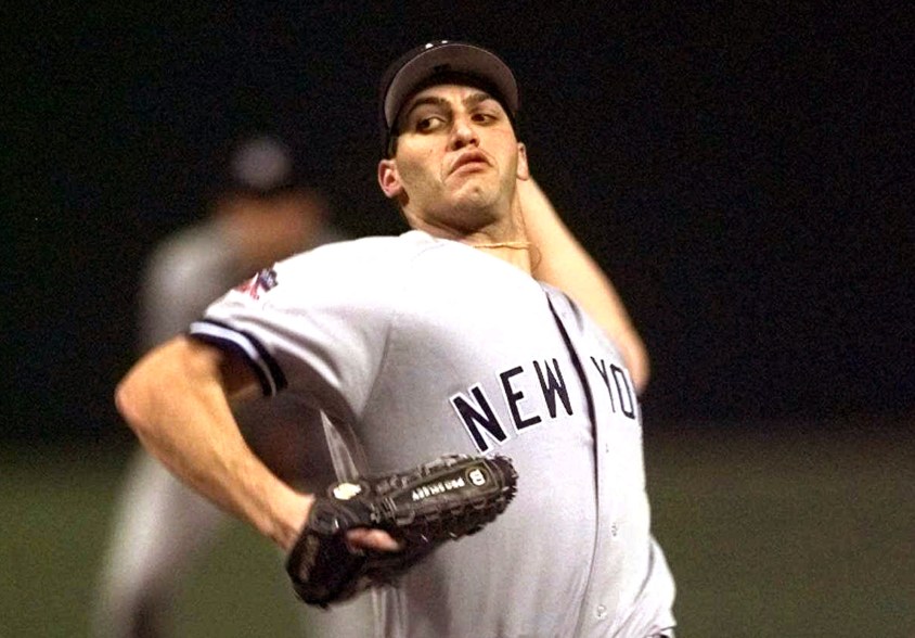 Andy Pettitte during Game 5 of the 1997 ALCS