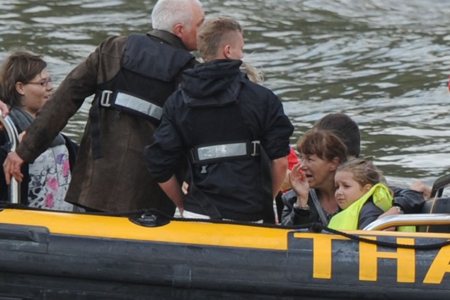 Duck Tour Boat Catches Fire On River Thames In London