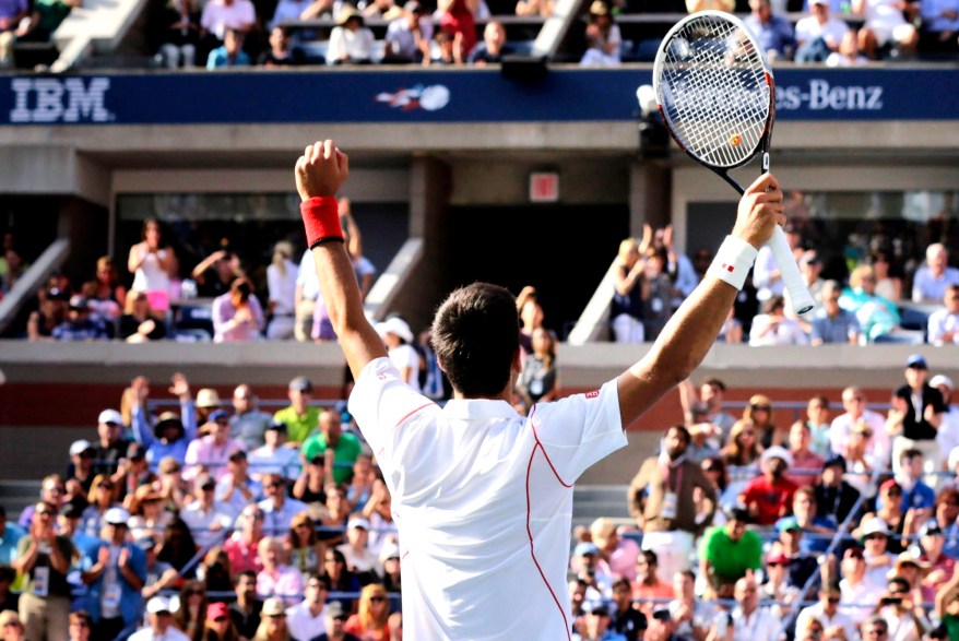 Novak Djokovic went the strong, silent route after his win in the semifinals.