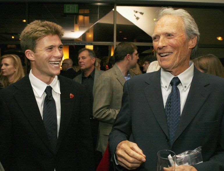 Scott and Clint Eastwood at the afterparty for the premiere of "Flags Of Our Fathers" on October 9, 2006 in Beverly Hills, California