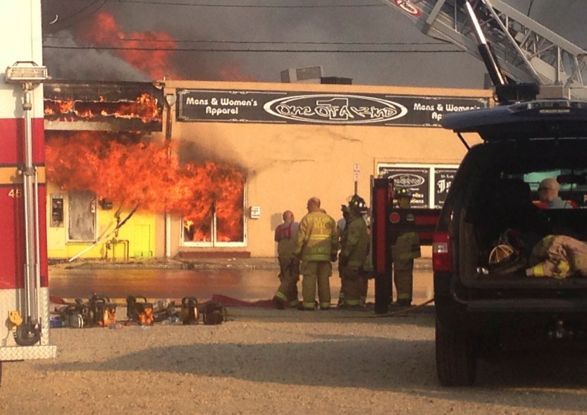 The scene at the Seaside Park fire that started at Kohr's and spread to the boardwalk and other building.