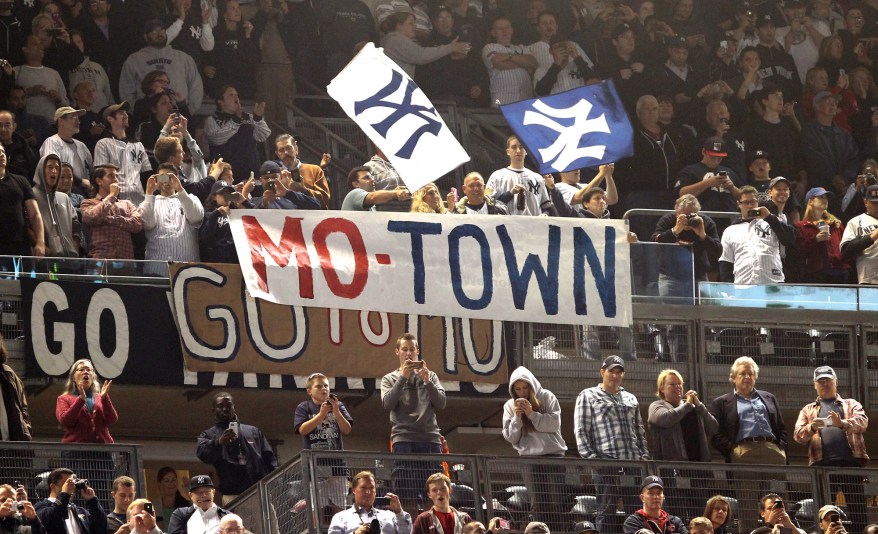 Fans at Yankee Stadium for Mariano Rivera's final game