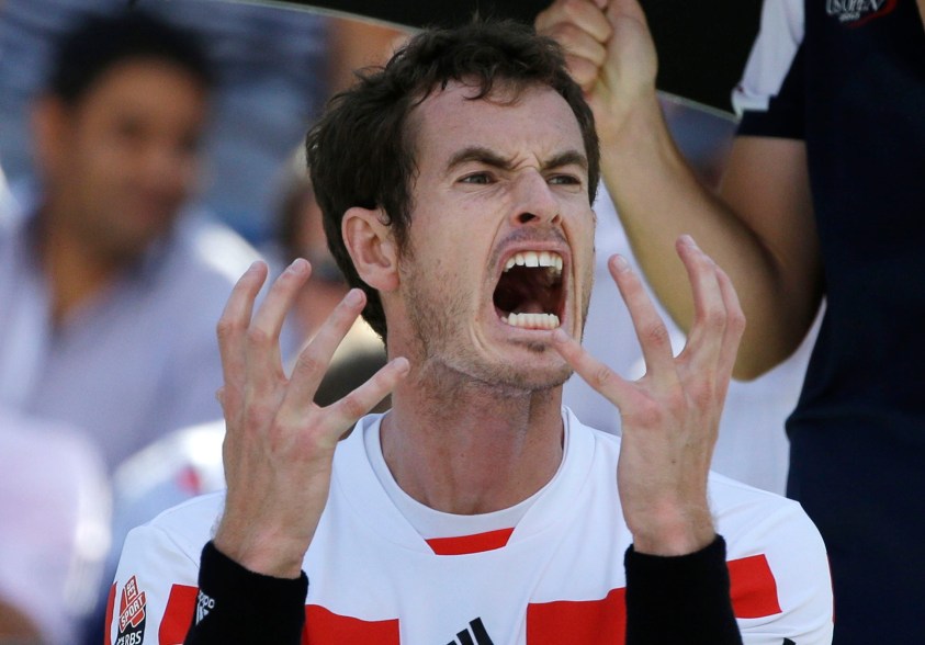 A quarterfinal loss turned Andy Murray’s face into a mask of agony.