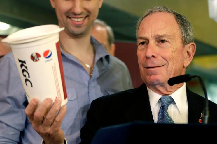 Mayor Bloomberg, here with the soda cup he tried to ban, is eager to intervene in everyone’s private life -- as DC is planning to do by slapping a waiting period on tattoos and piercings.