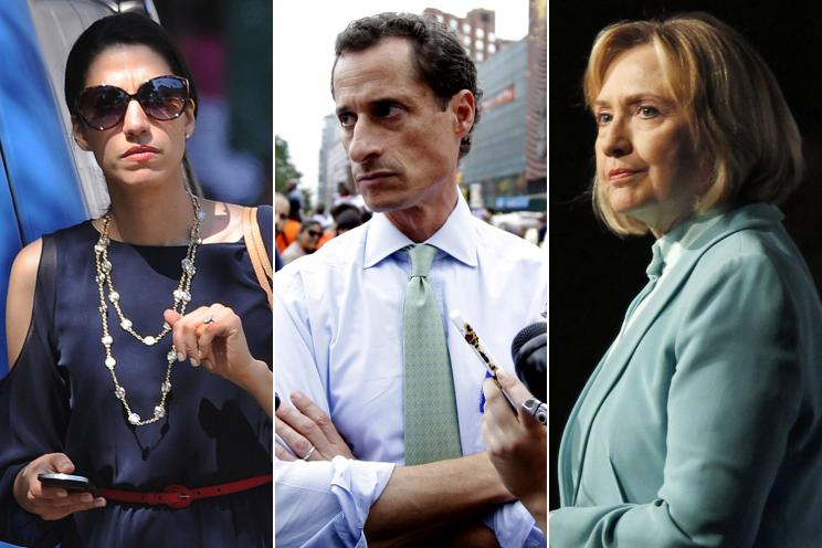 Huma Adedin, Anthony Weiner and Hillary Clinton