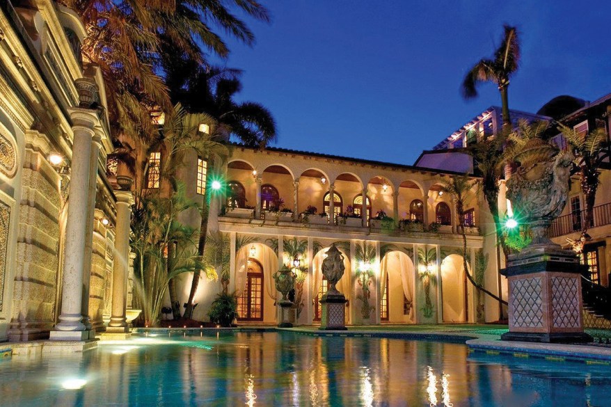 Stunning new image of the Gianni Versace mansion as the property is put up for auction.