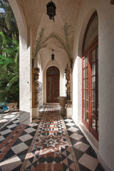 Stunning new image of the Gianni Versace mansion as the property is put up for auction.