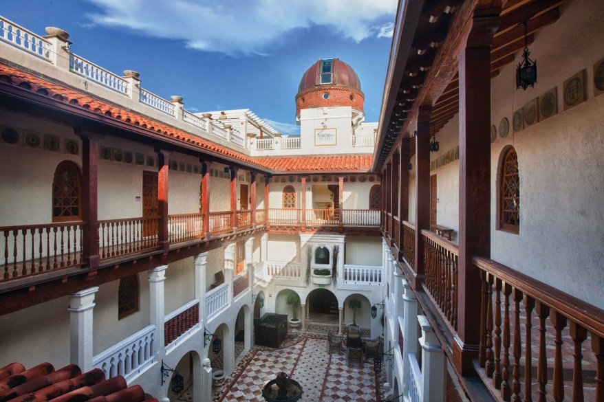 Stunning new image of the Gianni Versace mansion as the property is put up for auction.