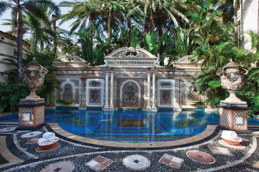 Stunning new image of the Gianni Versace mansion as the property is put up for auction.