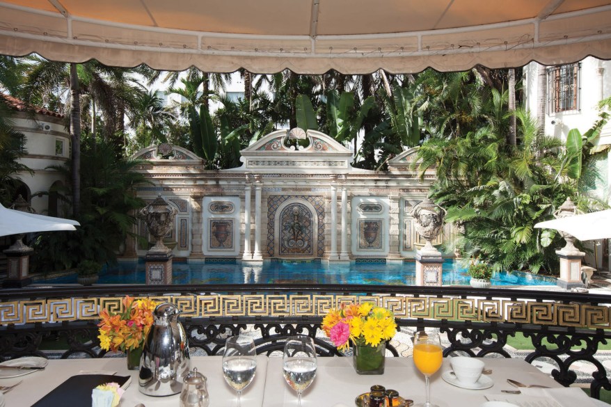 Stunning new image of the Gianni Versace mansion as the property is put up for auction.