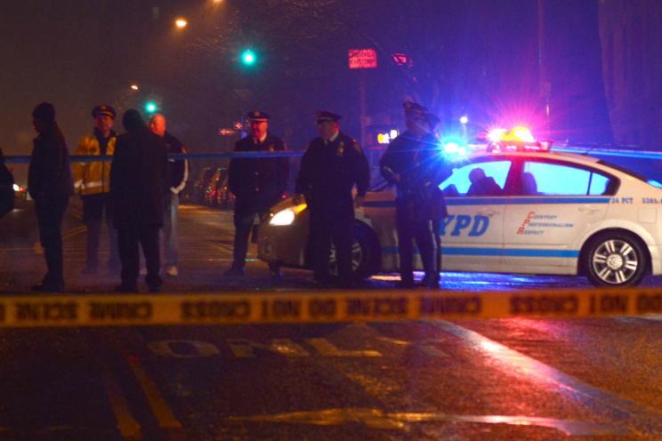 Police at the scene on the Upper West Side.