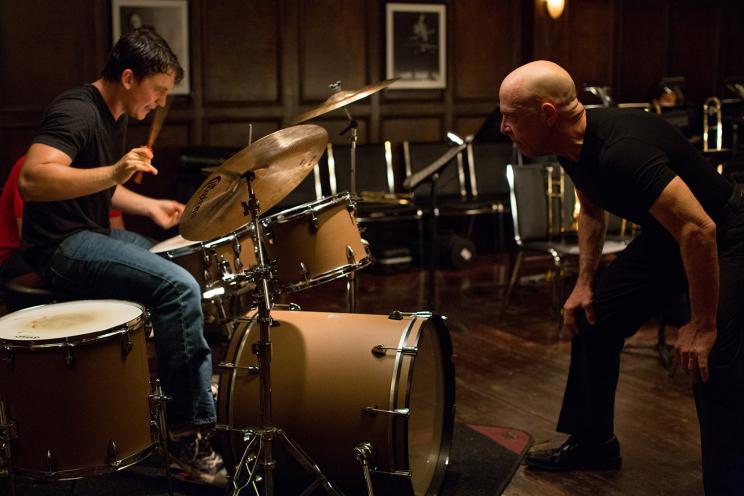 "Whiplash" starring Miles Teller and J.K. Simmons