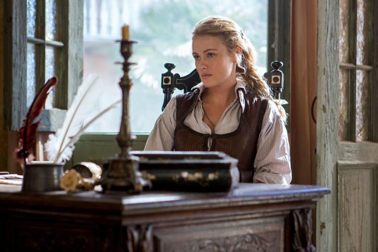 Hannah New has the kingpin look down in a scene from Starz' new pirate drama, "Black Sails."