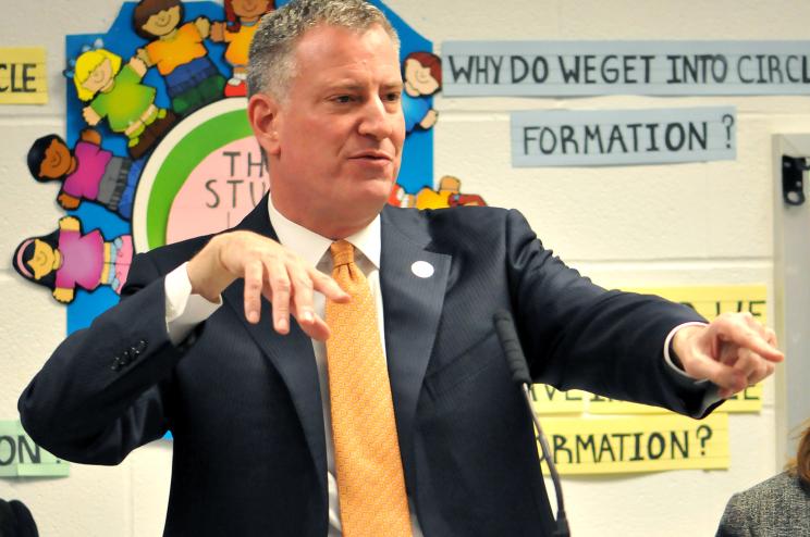 Mayor de Blasio announced on April 2 the opening of 4,268 new full-time, pre-K seats in the city.