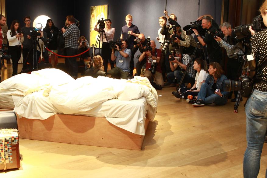 Tracey Emin attends the press view of her artwork