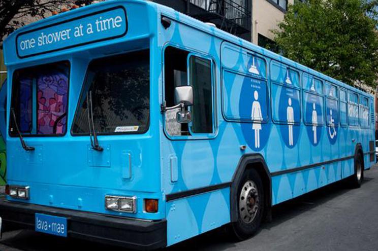 Lava Mae buses provide hot showers to San Francisco's homeless.