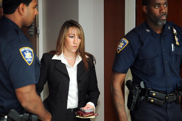 Internal Affairs Lt. Jennara Cobb, who was found guilty on all three charges against her, at court on Wednesday.