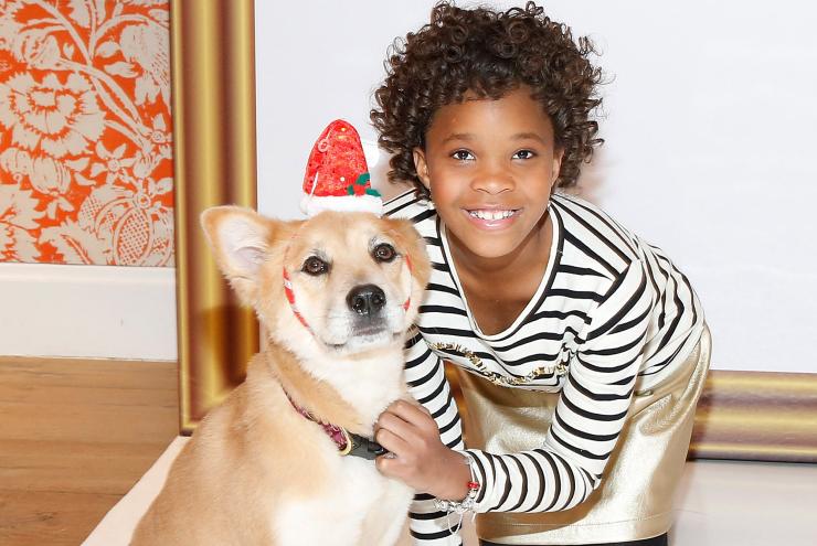 Marti with "Annie" star Quvenzhane Wallis.