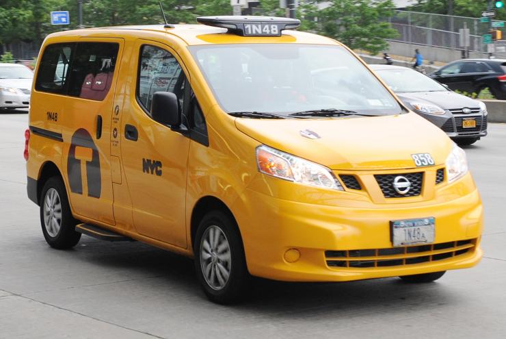 A Nissan NV200 aka the “Taxi of Tomorrow”