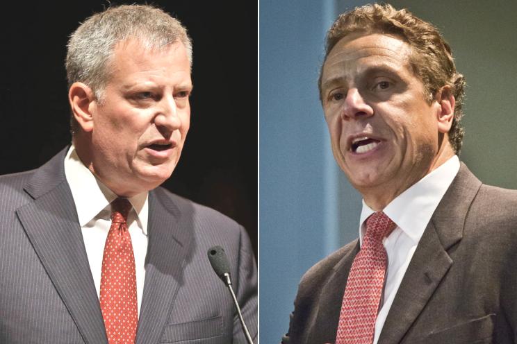 Bill de Blasio and Andrew Cuomo