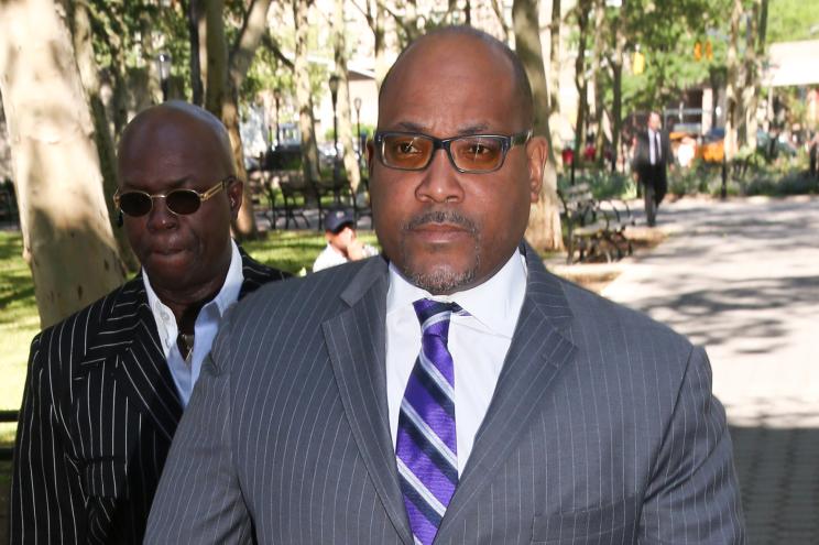 New York State Senator John Sampson arrives at Brooklyn Federal Court on June 24.