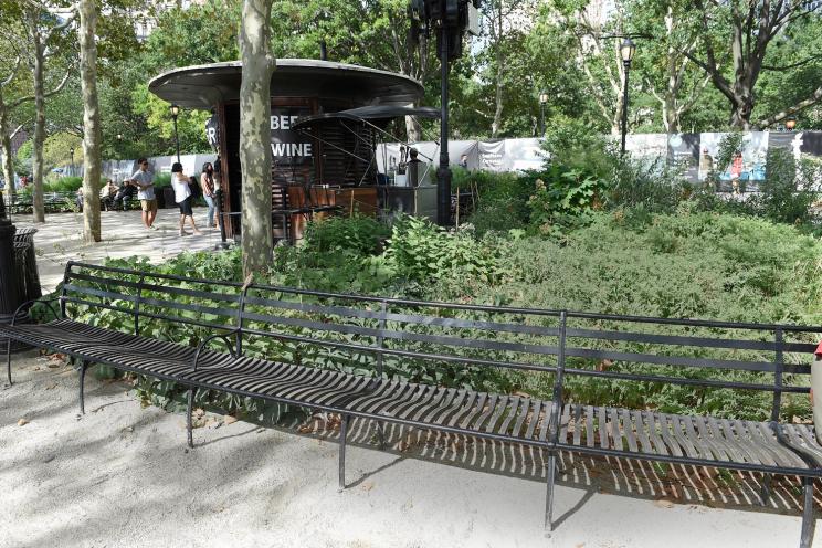 The Parks Department bought benches from a Canadian company even though there's a federal push to buy American goods.