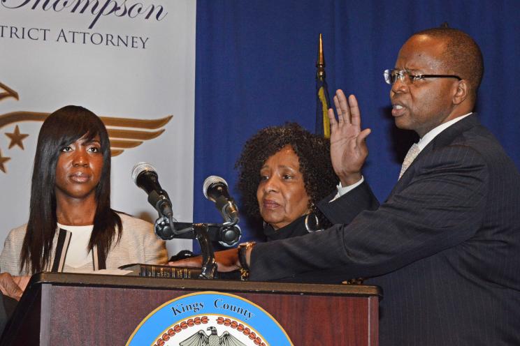 Lu-Shawn Thompson (left), Clara and Ken Thompson.