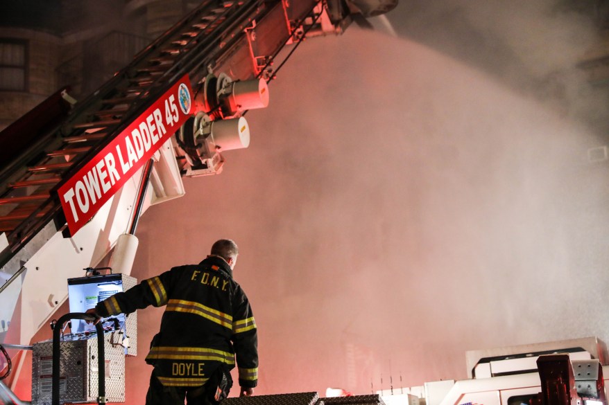 FIRE HITS BUILDING WHERE EDWARD NORTON MOVIE WAS FILMED IN NEW YORK