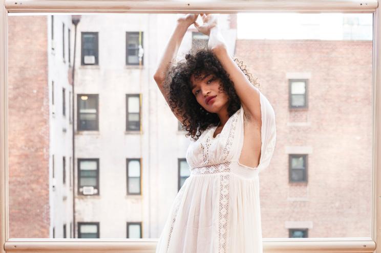 Indya Moore at the Haven Rooftop bar in Midtown.