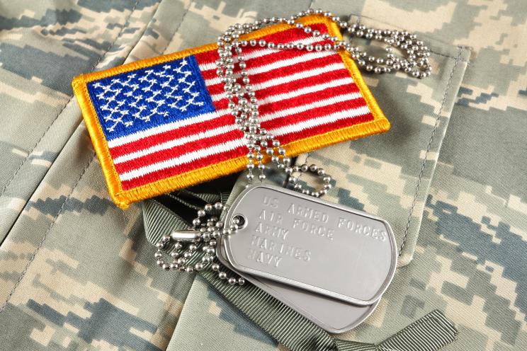 Army dog tags.