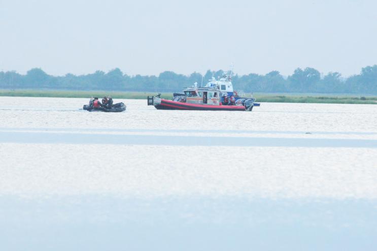 Authorities search for the missing woman in Jamaica Bay on Aug. 12.