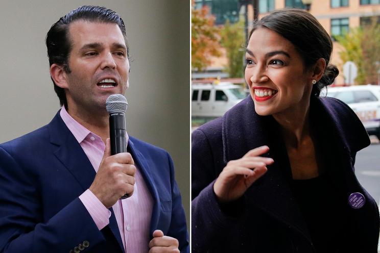 Donald Trump Jr. and Alexandria Ocasio-Cortez.