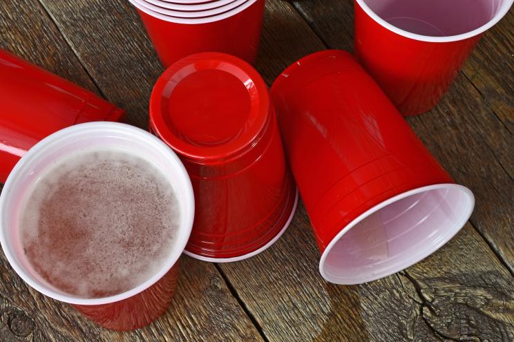 Solo Cups at a frat house