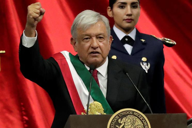 Andrés Manuel López Obrador takes office as Mexican president