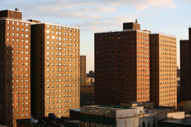 A public housing project in Harlem.