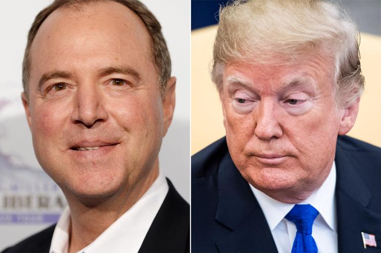 Adam Schiff and Donald Trump