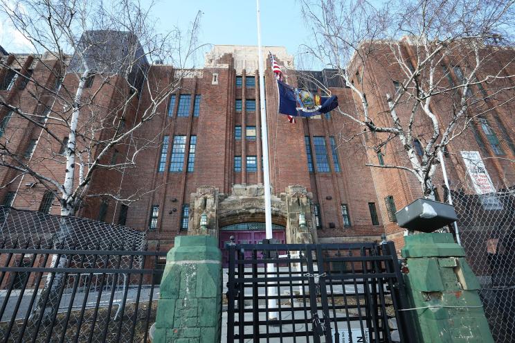 The Harlem Armory on West 143rd Street, where officials are hiring contractors to remove dangerous toxic lead in the building.
