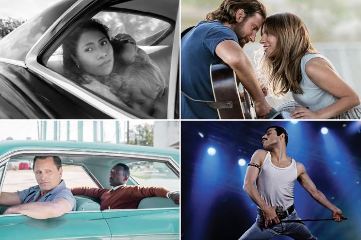 Yalitza Aparicio in "Roma," Bradley Cooper and Lady Gaga in "A Star is Born," Rami Malek in "Bohemian Rhapsody" and Viggo Mortensen and Mahershala Ali in "Green Book."