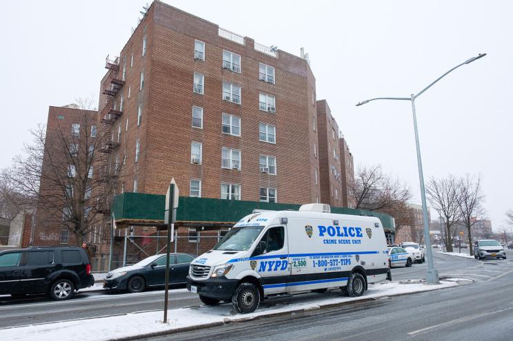 NYPD outside the home on Kings Highway