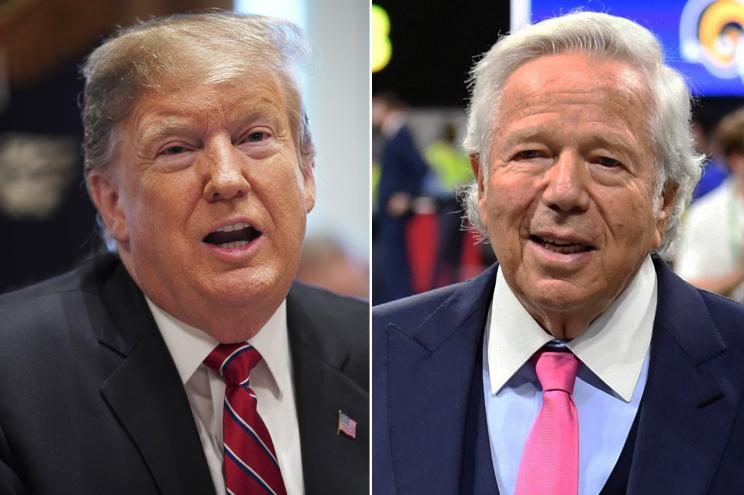 Donald Trump (left) and Robert Kraft
