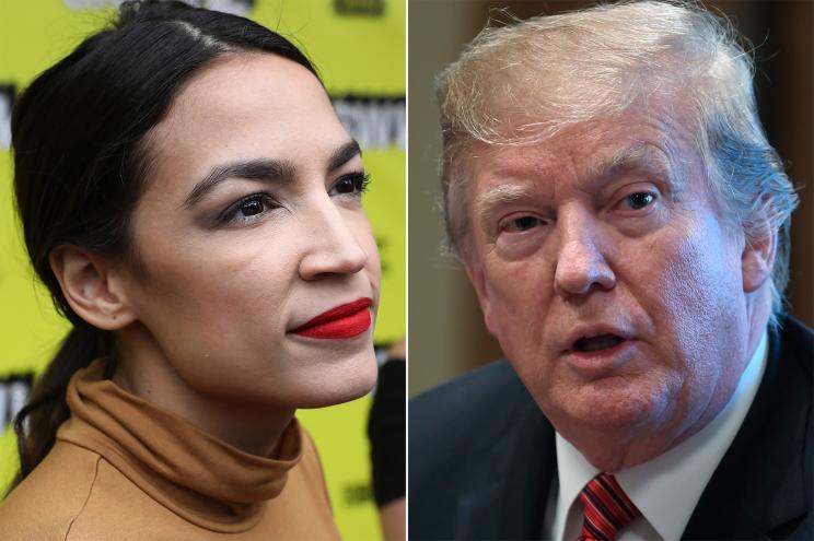 Alexandria Ocasio-Cortez and Donald Trump