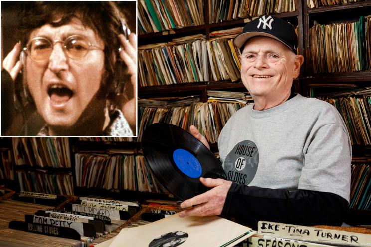 Bob Abramson has run House of Oldies for half a century. Inset: John Lennon