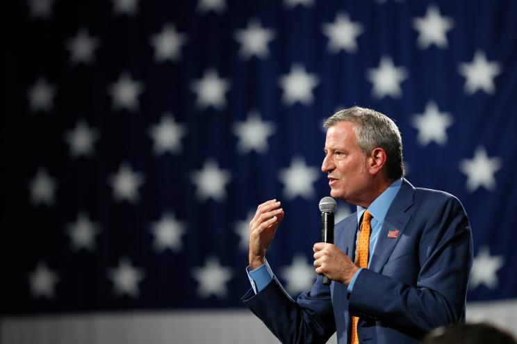 Mayor Bill de Blasio speaks at the Presidential Gun Sense Forum