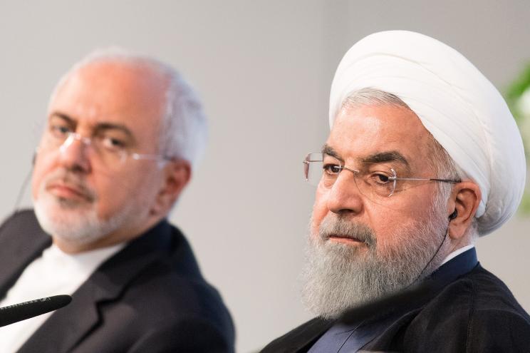 Hassan Rouhani (right) and Mohammad Javad Zarif