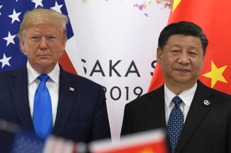 Donald Trump with Chinese President Xi Jinping