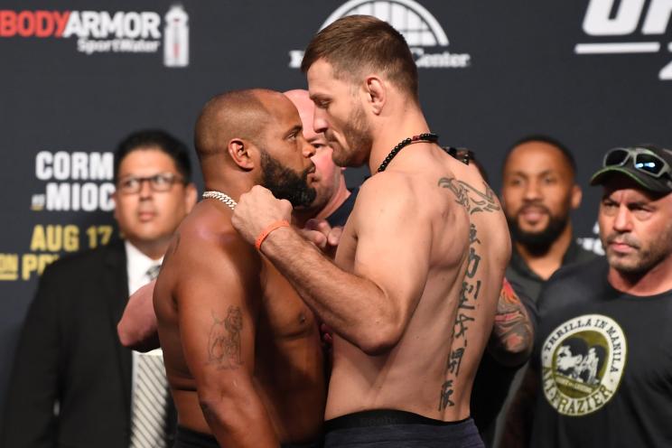 Daniel Cormier (left) and Stipe Miocic