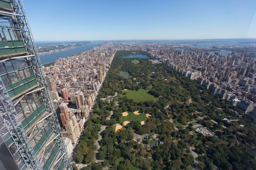 Views from the 123rd floor of Central Park Tower. The building is 131 stories tall and 1,550 feet high; it's slated to open in 2020.