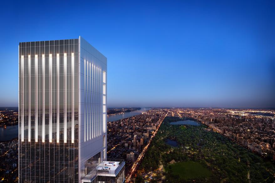 The crown of the building, which is 1,550 feet off the ground.